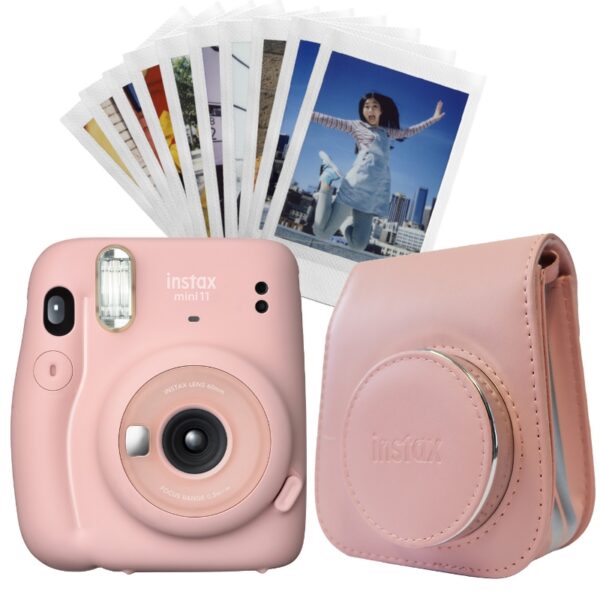 kit cámara Instax Mini 11 rosado